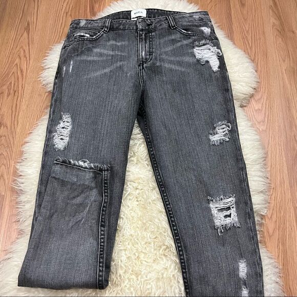 RVCA Gray Wash Distressed High Rise Skinny Jeans 26 - Picture 5 of 6